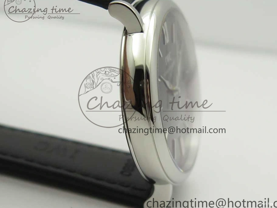 MIROTIME 0322 Affordable Portofino Automatic SS FKF 1:1 Best Edition Black Dial on Black Leather Strap A 7136